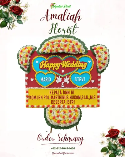 Karangan Papan Bunga Pernikahan di Kwitang